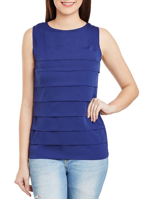 zipper detail back layered top - 12805735 - Very Small Image - 1