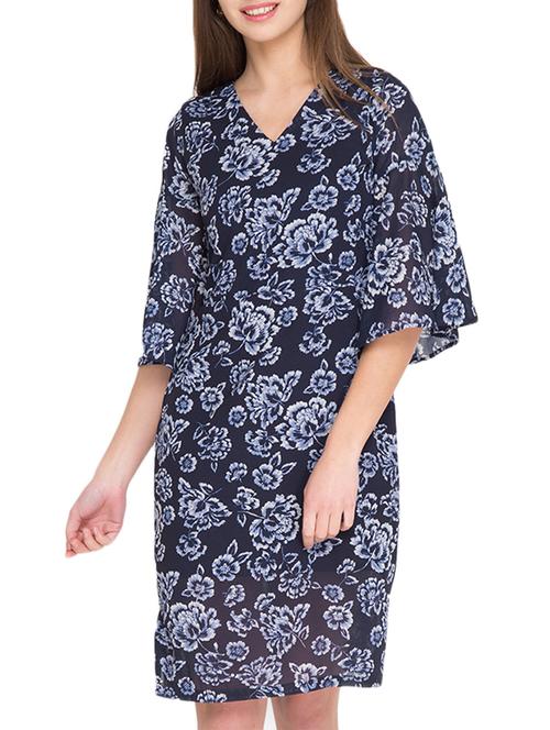 navy blue cotton dress - 12806318 - Very Small Image - 1