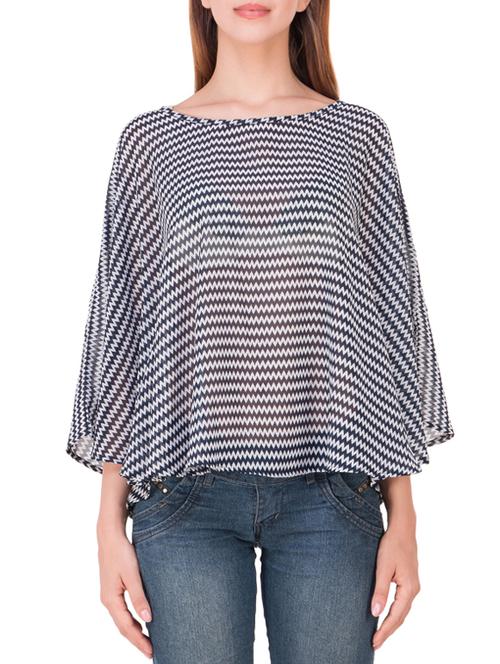 monochrome georgette kaftan - 12806537 - Very Small Image - 1