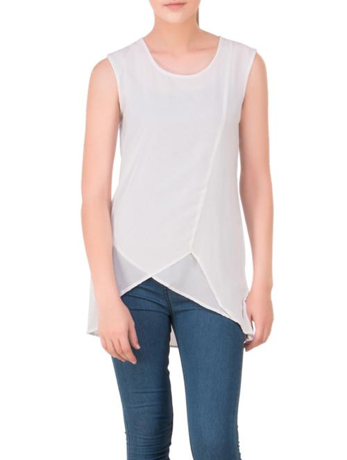 women's asymmetric round neck top - 12806588 - Very Small Image - 1