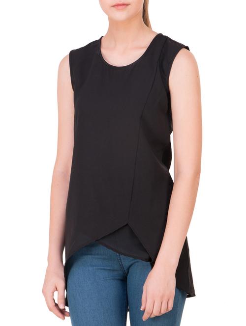 women's asymmetric round neck top - 12806590 - Very Small Image - 1