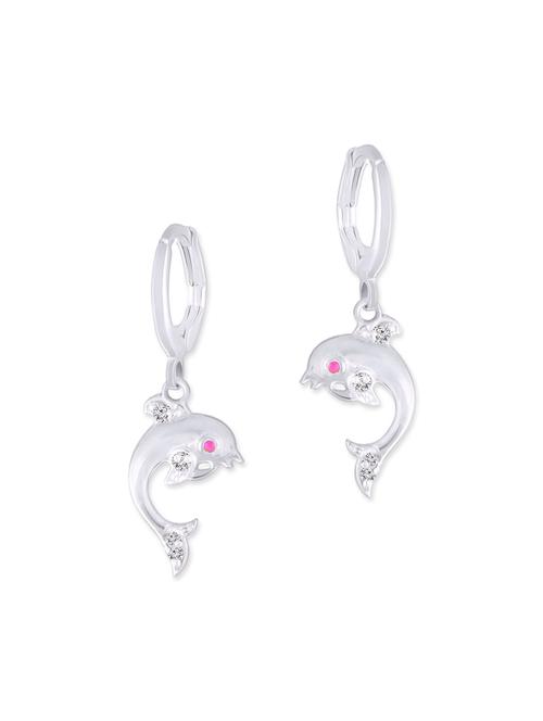 silver brass drop earring - 12809643 - Very Small Image - 1