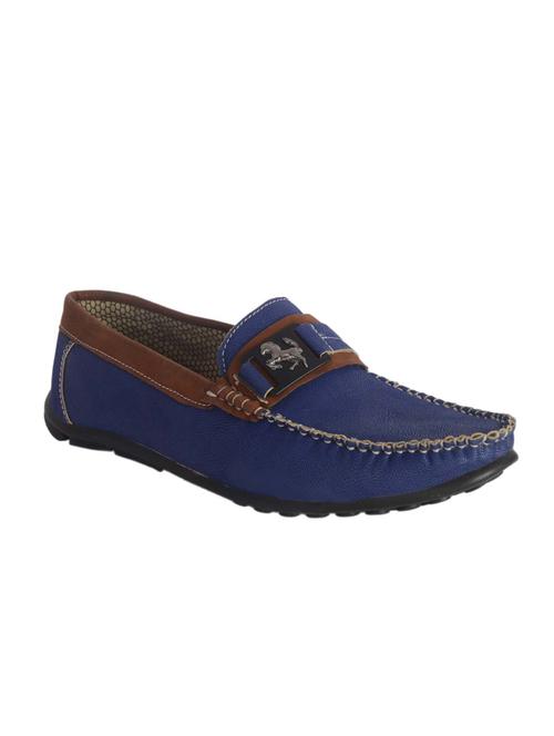 blue leatherette slip on loafer - 12809742 - Very Small Image - 1