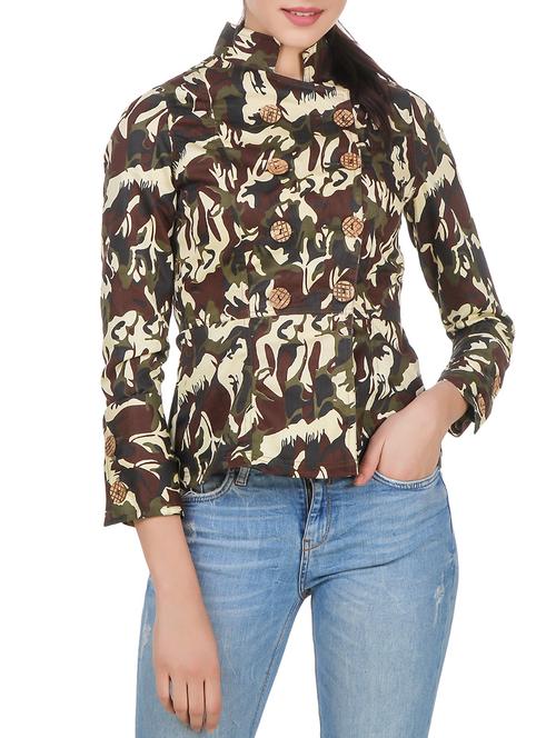 multicolored printed cotton jacket - 12815134 - Very Small Image - 1