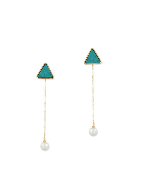 blue metal drop earrings - 12816200 - Very Small Image - 1