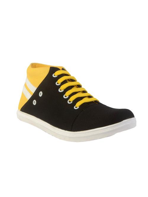 black, yellow lace up sneaker - 12817320 - Very Small Image - 1