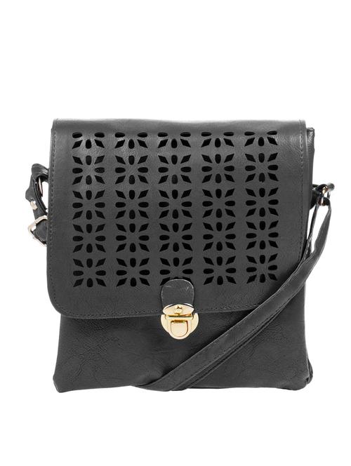 black leatherette sling bag - 12818036 - Very Small Image - 1