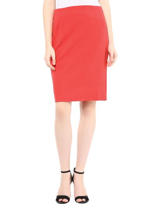 mid rise solid pencil skirt - 12818088 - Very Small Image - 1
