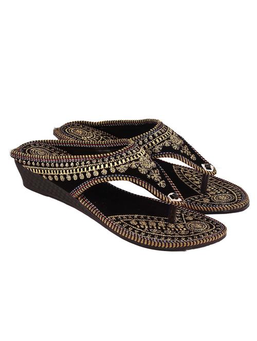 black ethnic sandal - 12819406 - Very Small Image - 1