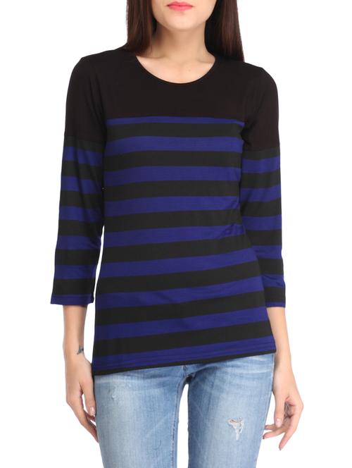 round neck striped tee - 12821617 - Very Small Image - 1