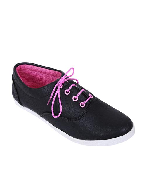 black fabric laceup sneakers - 12822167 - Very Small Image - 1