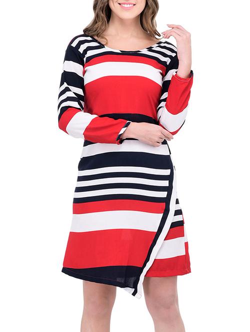 women's layered striped dress - 12823370 - Very Small Image - 1