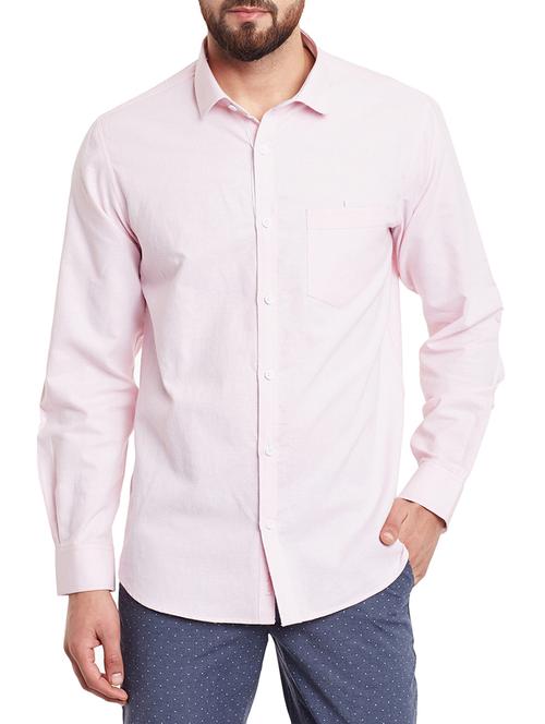 pink linen casual shirt - 12824084 - Very Small Image - 1