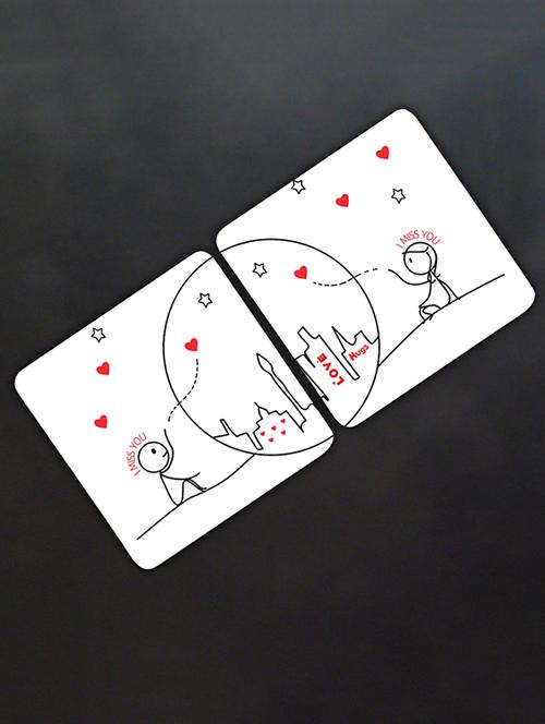 i miss you printed pair of coasters - 12824103 - Very Small Image - 1