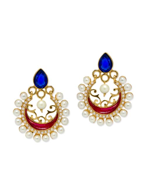 multi colored metal chandballi earring - 12827257 - Very Small Image - 1