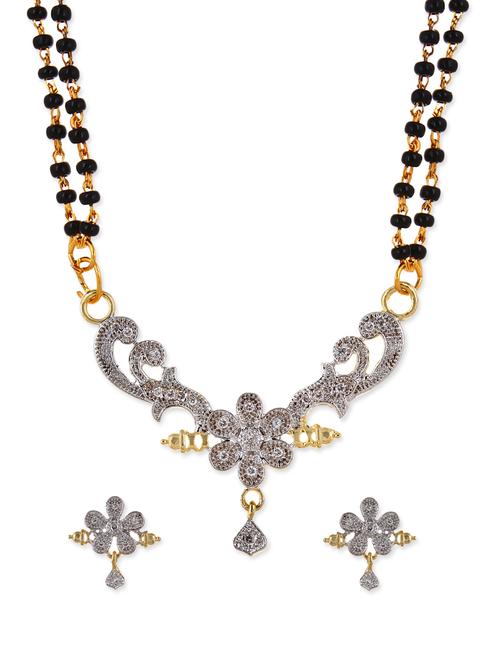 multi colored metal mangalsutra necklace - 12829688 - Very Small Image - 1