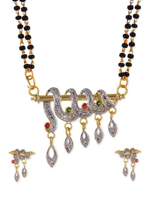 multi colored metal mangalsutra necklace - 12829692 - Very Small Image - 1