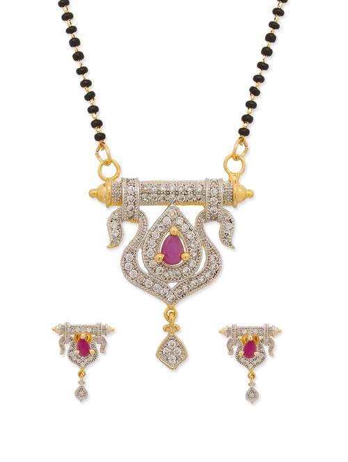 multi colored metal mangalsutra necklace - 12829694 - Very Small Image - 1