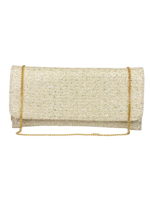 gold synthetic leather clutch - 12829963 - Very Small Image - 1