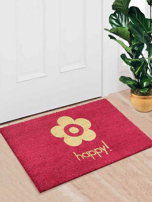 saral home 100% coir made heavy duty anti slip coir mat with rubber backing. size is 40x60 cm. - 12830650 - Very Small Image - 1