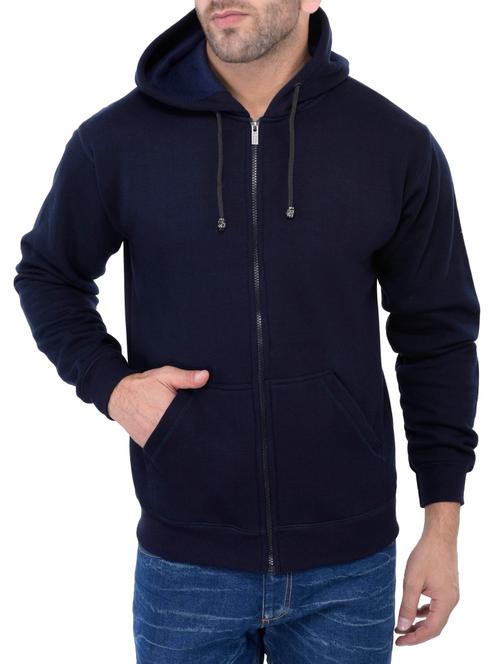 navy blue solid casual jacket - 12833156 - Very Small Image - 1