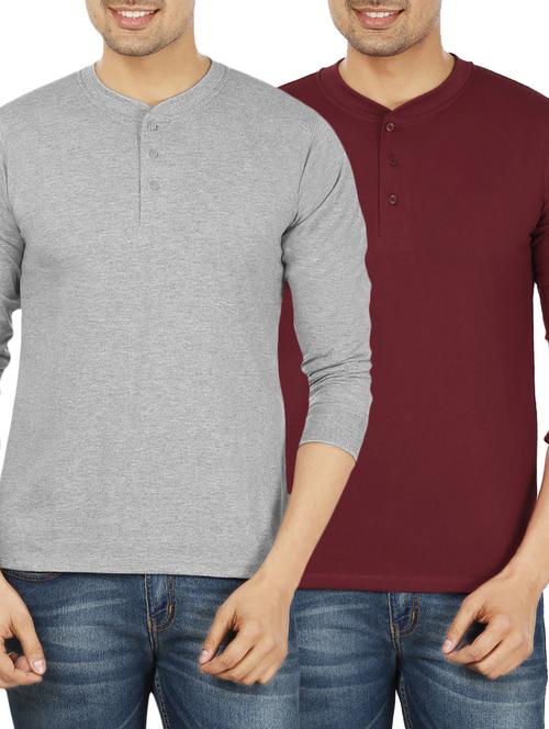 solid cotton t-shirts (set of 2) - 12833171 - Very Small Image - 1