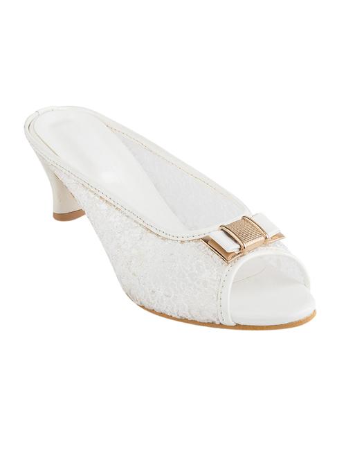 white leather slip on sandals - 12834737 - Very Small Image - 1