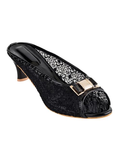 black leather slip on sandals - 12834738 - Very Small Image - 1