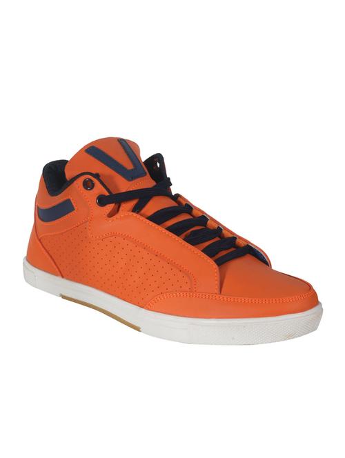 orange leatherette lace up shoe - 12835262 - Very Small Image - 1