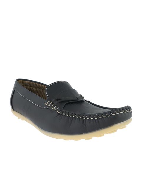 black leatherette slip on loafer - 12840105 - Very Small Image - 1