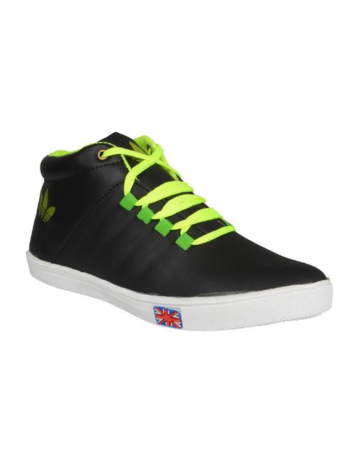 black leatherette lace up sneaker - 12840159 - Very Small Image - 1
