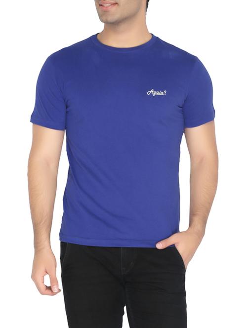 solid royal blue cotton t-shirt - 12840298 - Very Small Image - 1