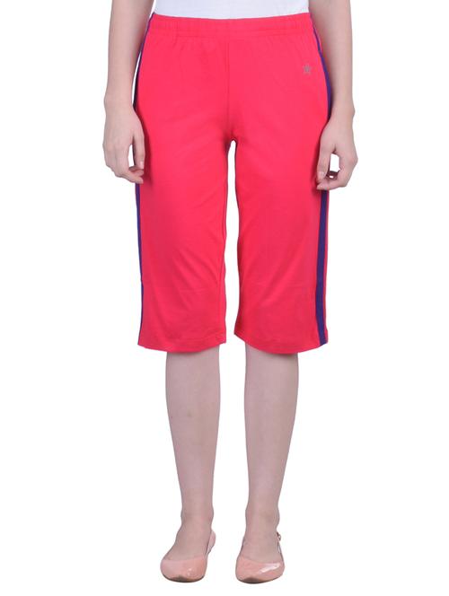 pink cotton sports capris - 12841416 - Very Small Image - 1