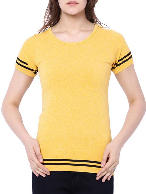 yellow striped cotton regular top - 12843367 - Very Small Image - 1