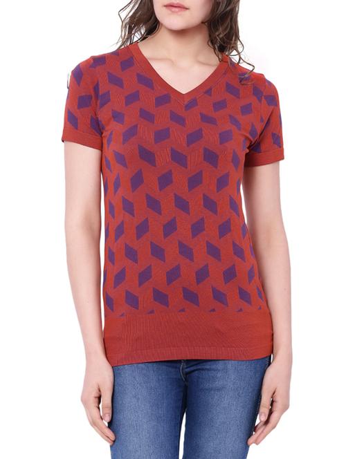 orange viscose regular top - 12843457 - Very Small Image - 1