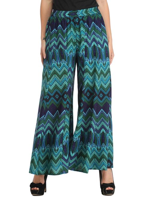 green viscose palazzos - 12843705 - Very Small Image - 1