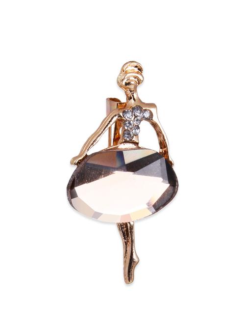 brown colored metal brooch - 12844877 - Very Small Image - 1