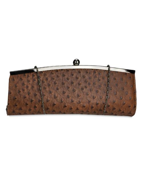 brown leatherette clutch - 1284510 - Very Small Image - 1
