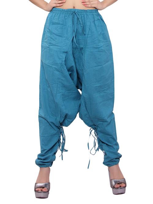 green cotton harem salwar - 12846068 - Very Small Image - 1