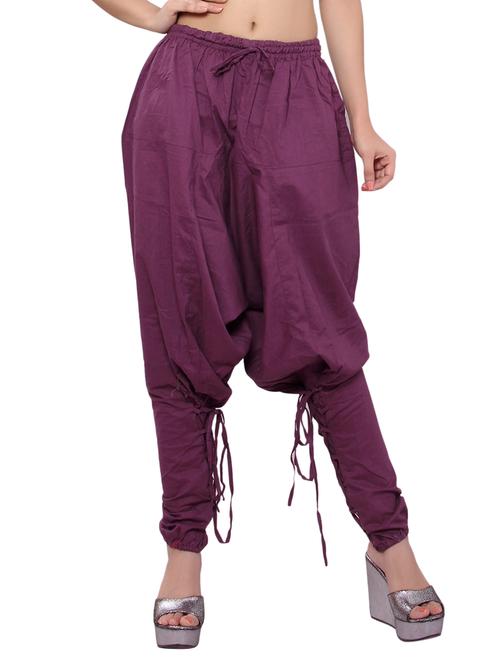 purple cotton churidar churidars & leggings - 12846069 - Very Small Image - 1