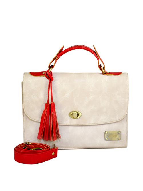 beige leatherette  handbag - 12846670 - Very Small Image - 1