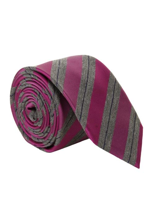 pink & grey cotton tie - 12848239 - Very Small Image - 1