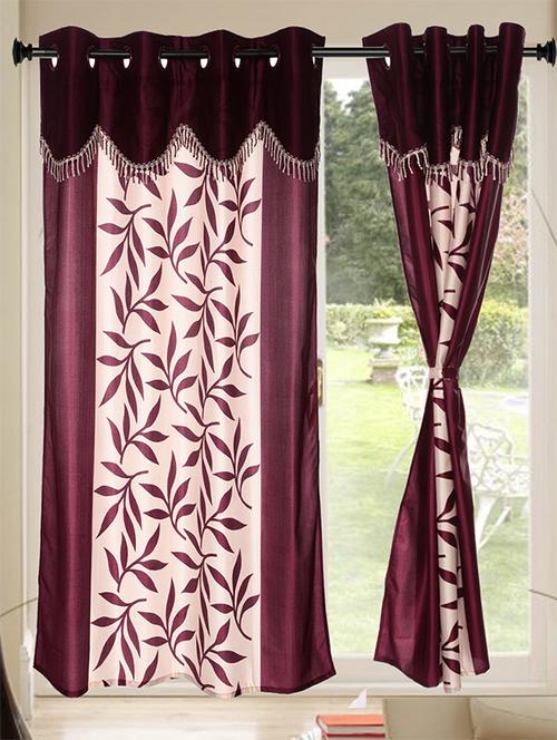 set of 5 kings furnishing  7ft designer (with skalap) door curtain - 12850587 - Very Small Image - 1