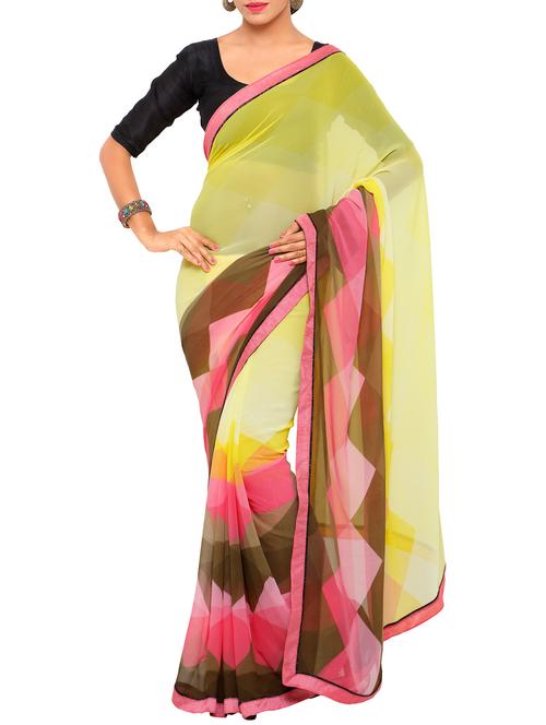 geometric printed saree - 12852224 - Very Small Image - 1
