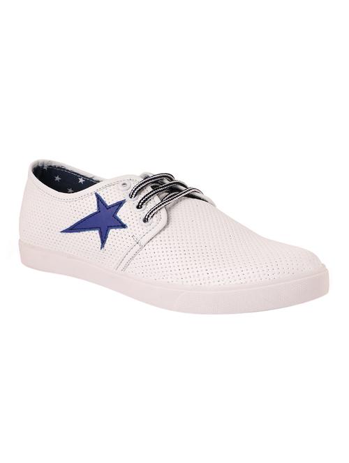 white Leatherette lace up sneaker - 12853339 - Very Small Image - 1