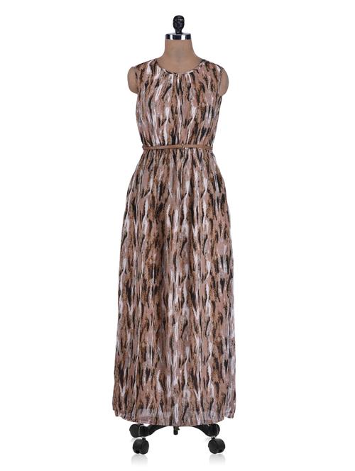 brown printed dress - 1285574 - Very Small Image - 1