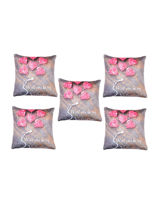 heart print for valentine special cushion cover (set of 5) - 12858052 - Very Small Image - 1