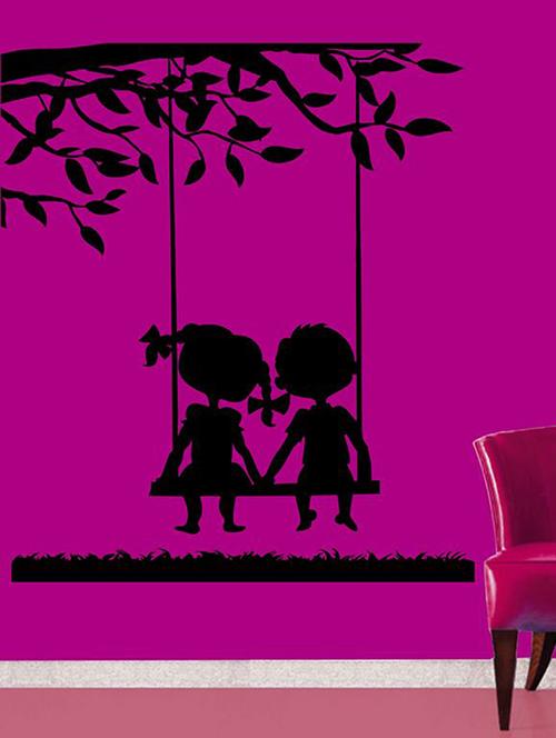 mesleep couple on swing  wall sticker - 12865185 - Very Small Image - 1
