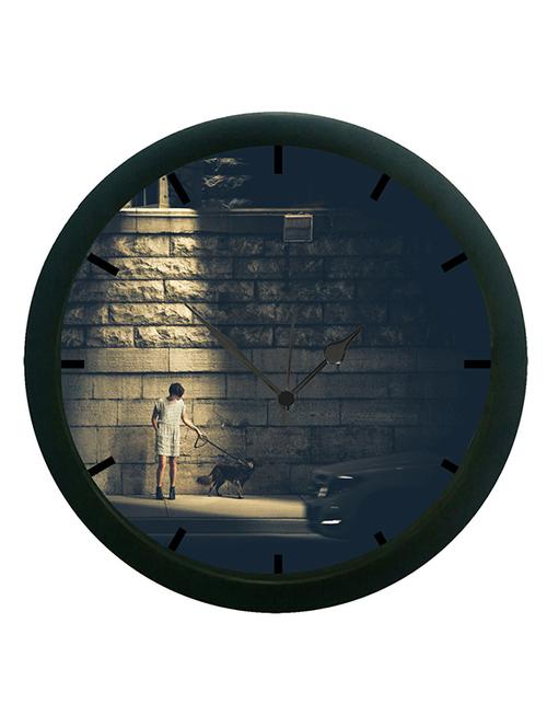 mesleep man with dog 3d wall clock (with glass) - 12865227 - Very Small Image - 1