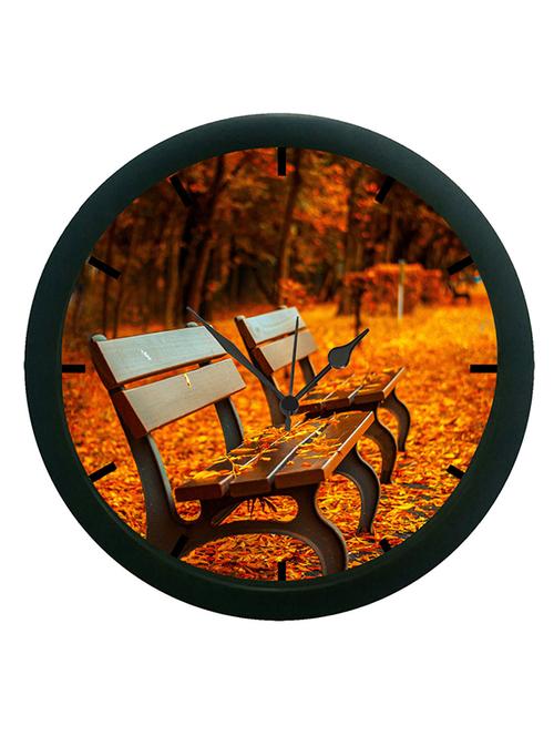 mesleep autumn chairs 3d wall clock (with glass) - 12865250 - Very Small Image - 1